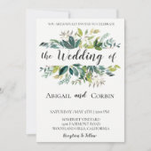 Moderne Faire-part de mariage de verdure chic (Devant)