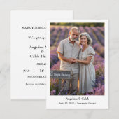 Moderne Faire-Part de Mariage Fantaisiste et Amusa (Devant / Derrière)