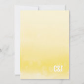 MODERNE FAIRE-PART DE MARIAGE ombre jaune aquarell (Dos)
