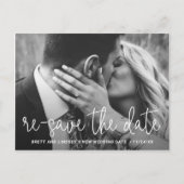 Moderne faire-part de mariage photo de script minc (Devant)
