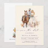 Moderne Faire-Part de Mariage Rustique Occidental  (Devant / Derrière)