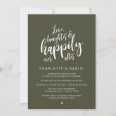 Moderne Faire-Part de Mariage Rustique Script Pour (Devant)