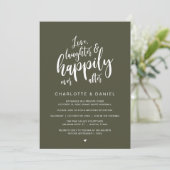 Moderne Faire-Part de Mariage Rustique Script Pour (Debout devant)