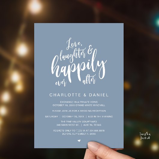 Moderne Faire-Part de Mariage Rustique Script Pour