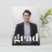 Moderne | Faire-part d'obtention d'une licence pho (Debout devant)