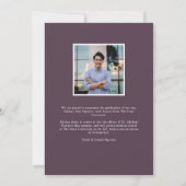 Moderne | Faire-part d'obtention d'une licence pho (Dos)