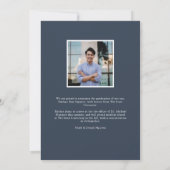 Moderne | Faire-part d'obtention d'une licence pho (Dos)