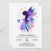 Moderne Fairycore Verjaardagsmagie Kaart (Voorkant / Achterkant)