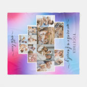 Moderne Familie 14 Fotocollage Fleece Deken (Voorkant (Horizontaal))