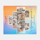 Moderne Familie 14 Fotocollage Fleece Deken (Voorkant (Horizontaal))