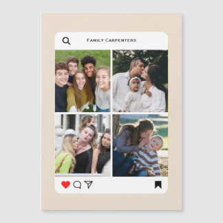 Moderne familie 4 foto's eenvoudige instagram stij