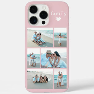 Moderne Familie 6 Foto Blos Roze iPhone 16 Pro Max Hoesje