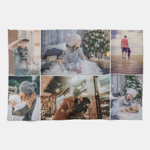 Moderne familie 6 Foto Collage Keepomwille Theedoek