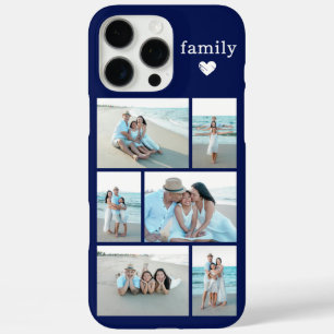 Moderne Familie 6 Foto Navyblauw iPhone 16 Pro Max Hoesje