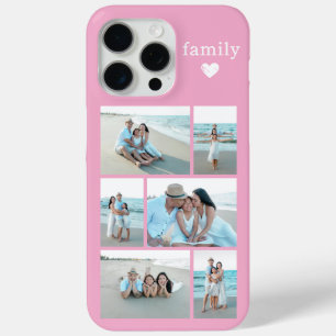 Moderne Familie 6 Foto Roze iPhone 15 Pro Max Hoesje