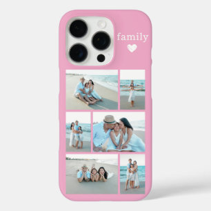 Moderne Familie 6 Foto Roze iPhone 16 Pro Hoesje