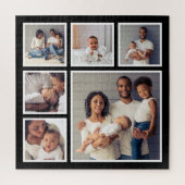 Moderne familie 6 Square Photo Collage Legpuzzel (Verticaal)