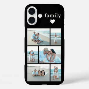 Moderne Familie 6 Zwart Foto iPhone 16 Plus Hoesje