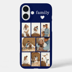 Moderne Familie 8 Foto Navyblauw iPhone 16 Plus Hoesje