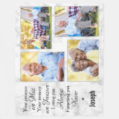 Moderne familie foto collage Memorial Keepslag Fleece Deken (Voorkant)