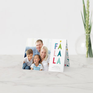 MODERNE FAMILIE FOTO gewaagde heldere kleurrijke f Feestdagen Kaart
