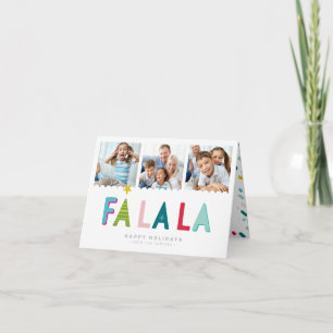 MODERNE FAMILIE FOTO gewaagde heldere kleurrijke f Feestdagen Kaart