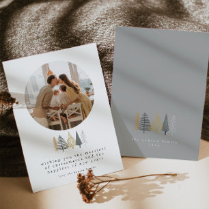 Moderne Familie Foto Kerst Kaart