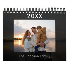 Moderne Familie Fotokalender Grijs Kalender