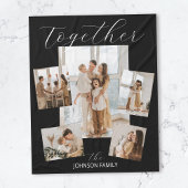 Moderne Familie Multi Foto Zwart Fleece Deken