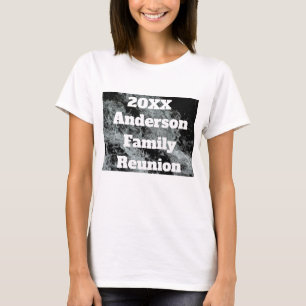 Moderne familie reünie Black White Falling Water T-shirt