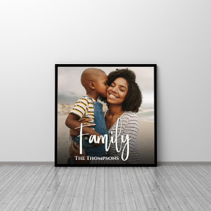 Moderne Familie Typografie Foto Custom Afdruk
