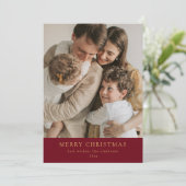 Moderne familie vakantie aangepaste Kaart (Staand voorkant)