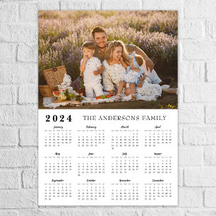 Moderne familiefoto 2024 kalender poster