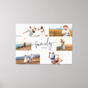 Moderne familiefoto canvas afdruk