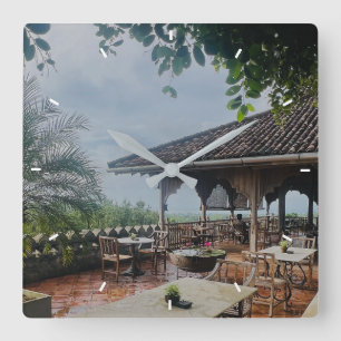 Moderne familiefoto Gemakkelijk met een eenvoudige Vierkante Klok