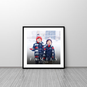 Moderne familiefoto gepersonaliseerde Sjabloon Foto Afdruk