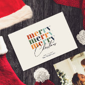 Moderne familiefoto Vrolijk Kerstfeest Feestdagenkaart