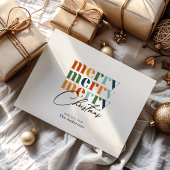 Moderne familiefoto Vrolijk Kerstfeest Feestdagenkaart