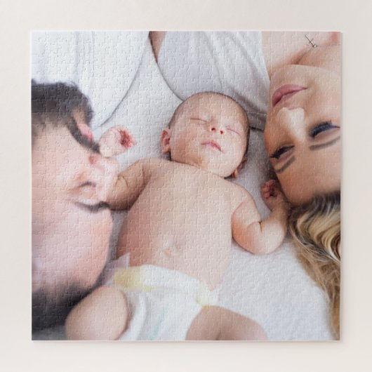 Moderne familiefotofkeepomwille legpuzzel (Verticaal)