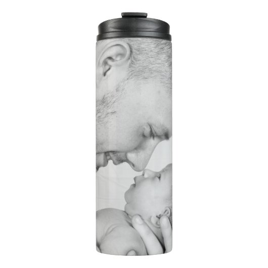 Moderne familiefotofkeepomwille thermosbeker (Voorkant)