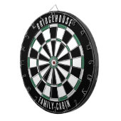 Moderne familienaam Minimalistisch Custom Dartbord (Voorkant Rechts)