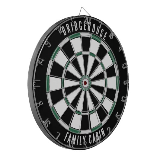 Moderne familienaam Minimalistisch Custom Dartbord (Voorkant Links)
