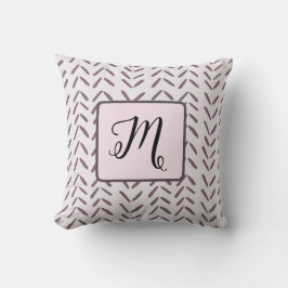 Moderne familienaam Monogram Arrow Kussen