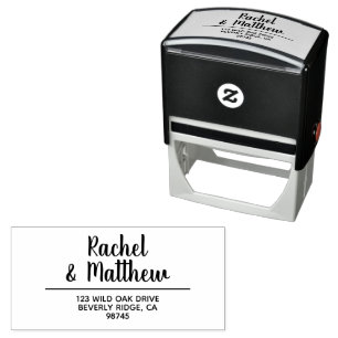 Moderne familienaam retouradres zelfinktende stempel