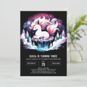 Moderne Fantasy Horse Verjaardag Kaart (Staand voorkant)