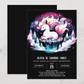 Moderne Fantasy Horse Verjaardag Kaart (Voorkant / Achterkant)