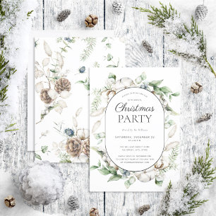 Moderne Farmhouse Groene Kerstfeestje Kaart