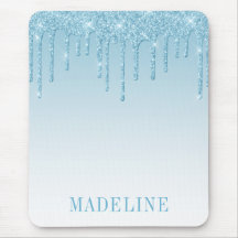 Moderne, fashionable Trendy Light Blue Glitter Dri