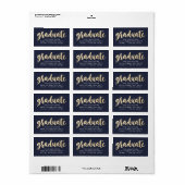 Moderne Faux Gold Foil Afstuderen Adresetiketten Etiket (Full Sheet)