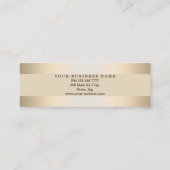 Moderne Faux Gold Foil striped Mini Visitekaartje (Achterkant)